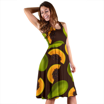 Papaya Pattern Print Design PP04 Midi Dress