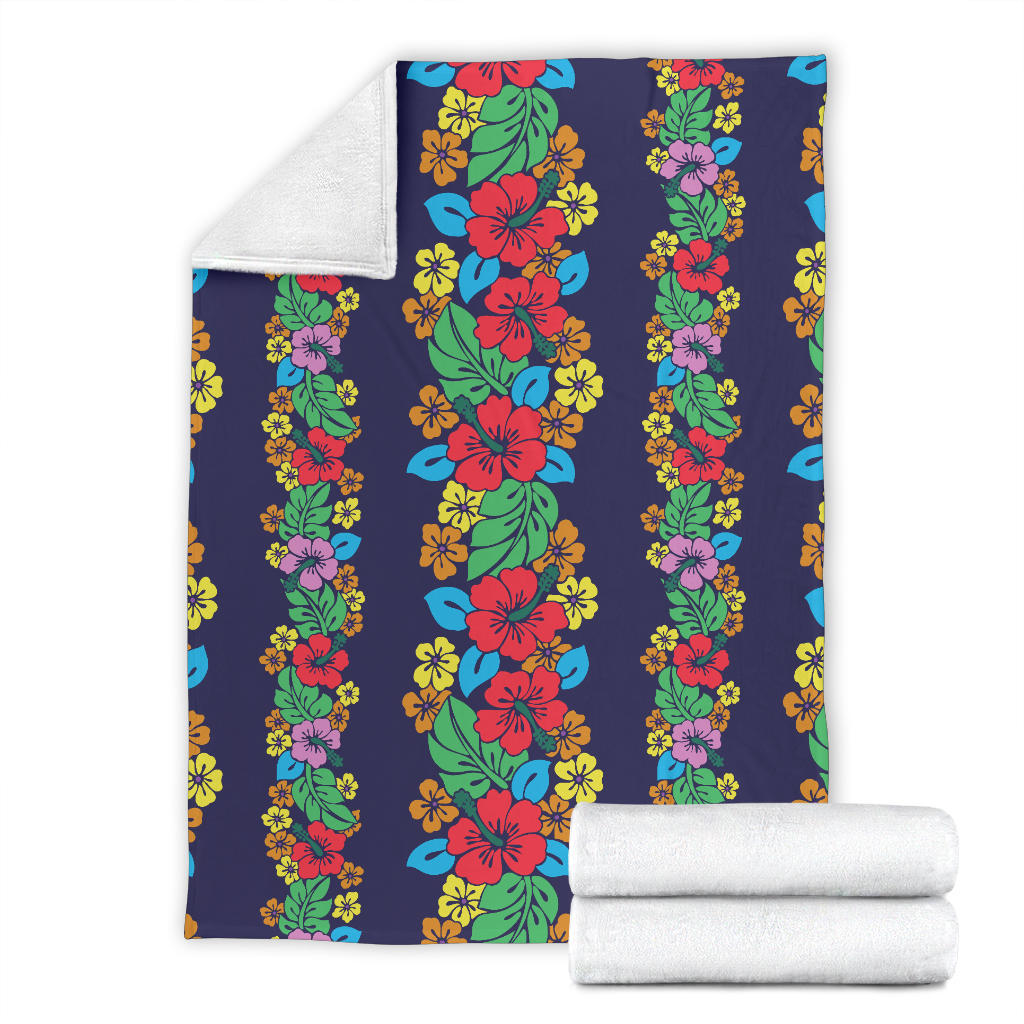 Hawaiian Themed Pattern Print Design H03 Fleece Blanket