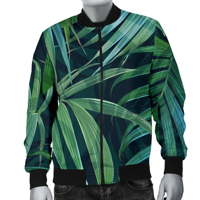 Tropical Flower Pattern Print Design TF011 Men Bomber Jacket
