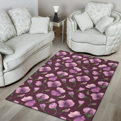Peony Pattern Print Design PE010 Area Rugs
