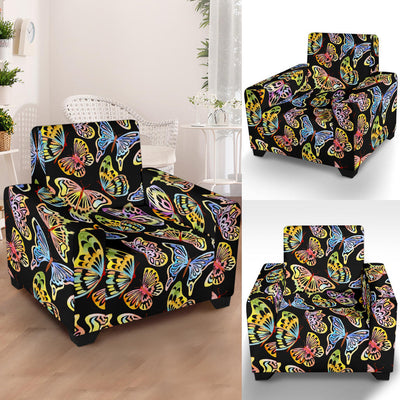 Butterfly Water Color Rainbow Armchair Slipcover