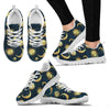 Gold Sun Moon Face  Sneakers White Bottom Shoes