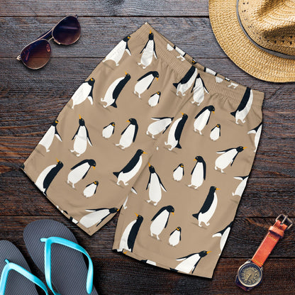 Penguin Pattern Print Design A01 Mens Shorts