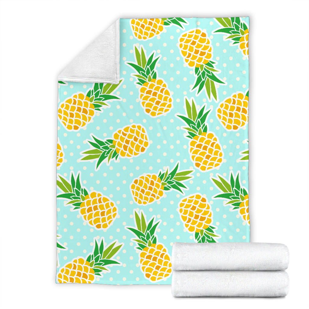 Pineapple Pattern Print Design PP01 Fleece Blanket