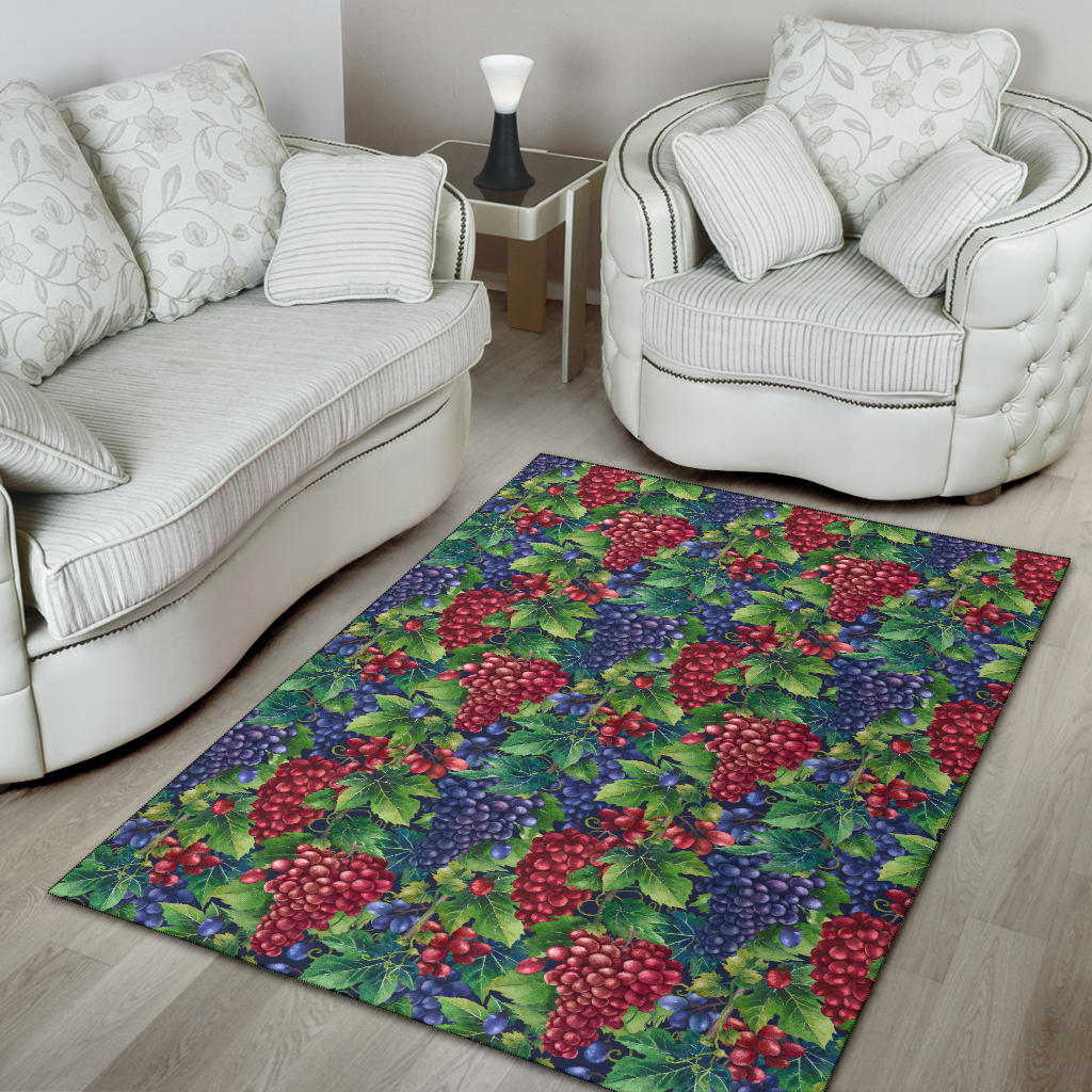 Grape Pattern Print Design GP02 Area Rugs