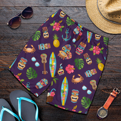 Hawaiian Themed Pattern Print Design H024 Mens Shorts