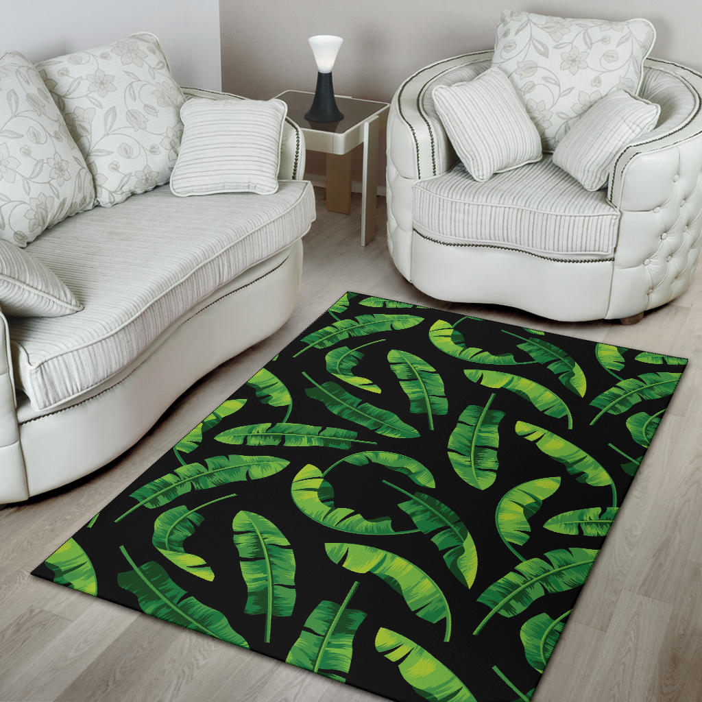 Banana Leaf Pattern Print Design BL02 Area Rugs