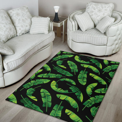 Banana Leaf Pattern Print Design BL02 Area Rugs