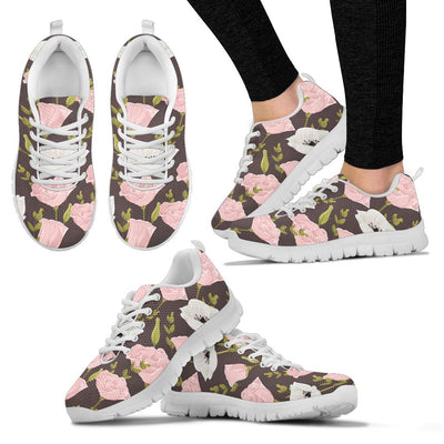 Anemone Pattern Print Design AM011 Sneakers White Bottom Shoes