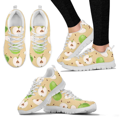 Apple Pattern Print Design AP07 Sneakers White Bottom Shoes