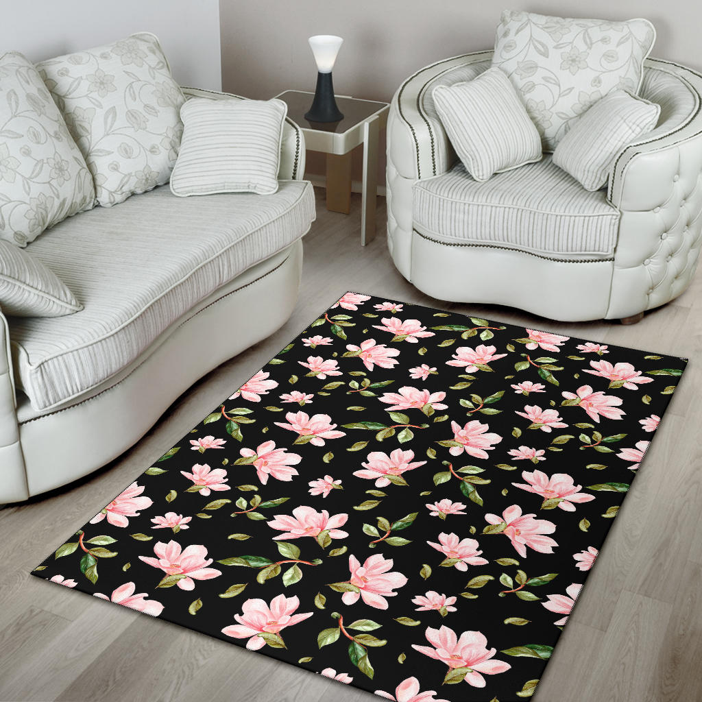 Magnolia Pattern Print Design MAG01 Area Rugs