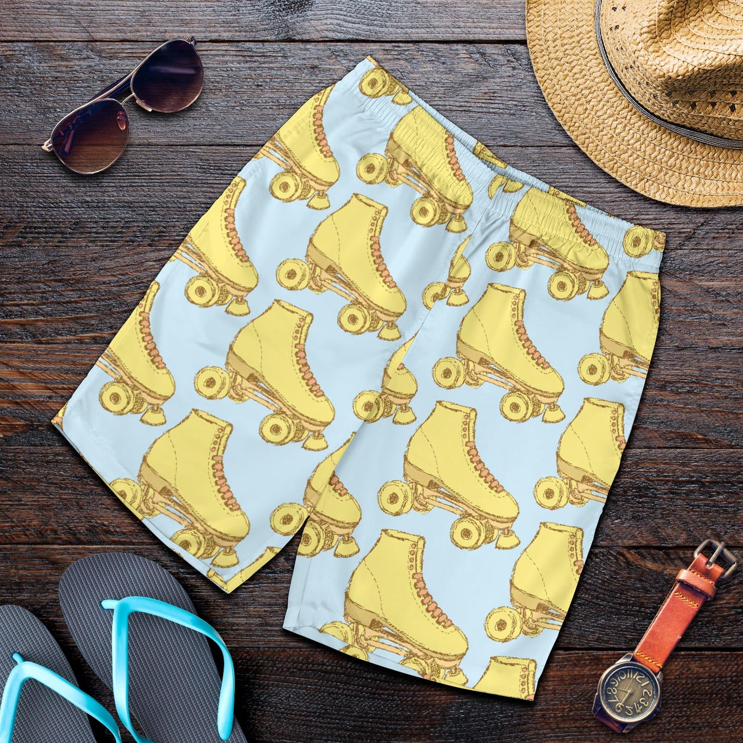 Roller skate Pattern Print Design A03 Mens Shorts