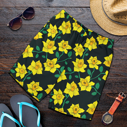 Daffodils Pattern Print Design DF03 Mens Shorts