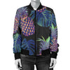 Pineapple Pattern Print Design PP04 Women Bomber Jacket