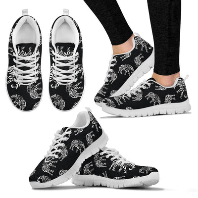 Elephant Tribal Sneakers White Bottom Shoes