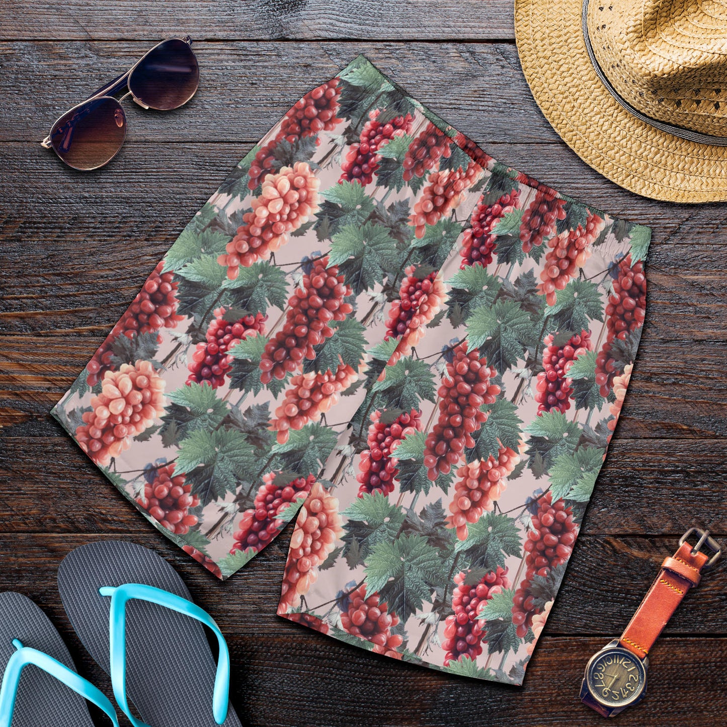 Grape Pattern Print Design GP01 Mens Shorts