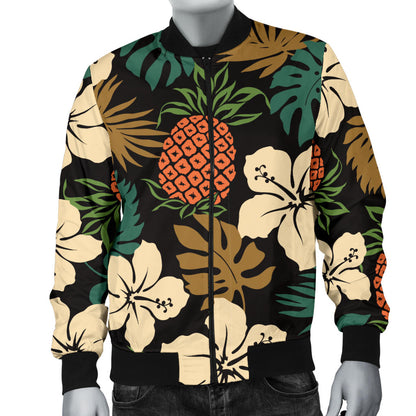 Hawaiian Themed Pattern Print Design H08 Men Bomber Jacket