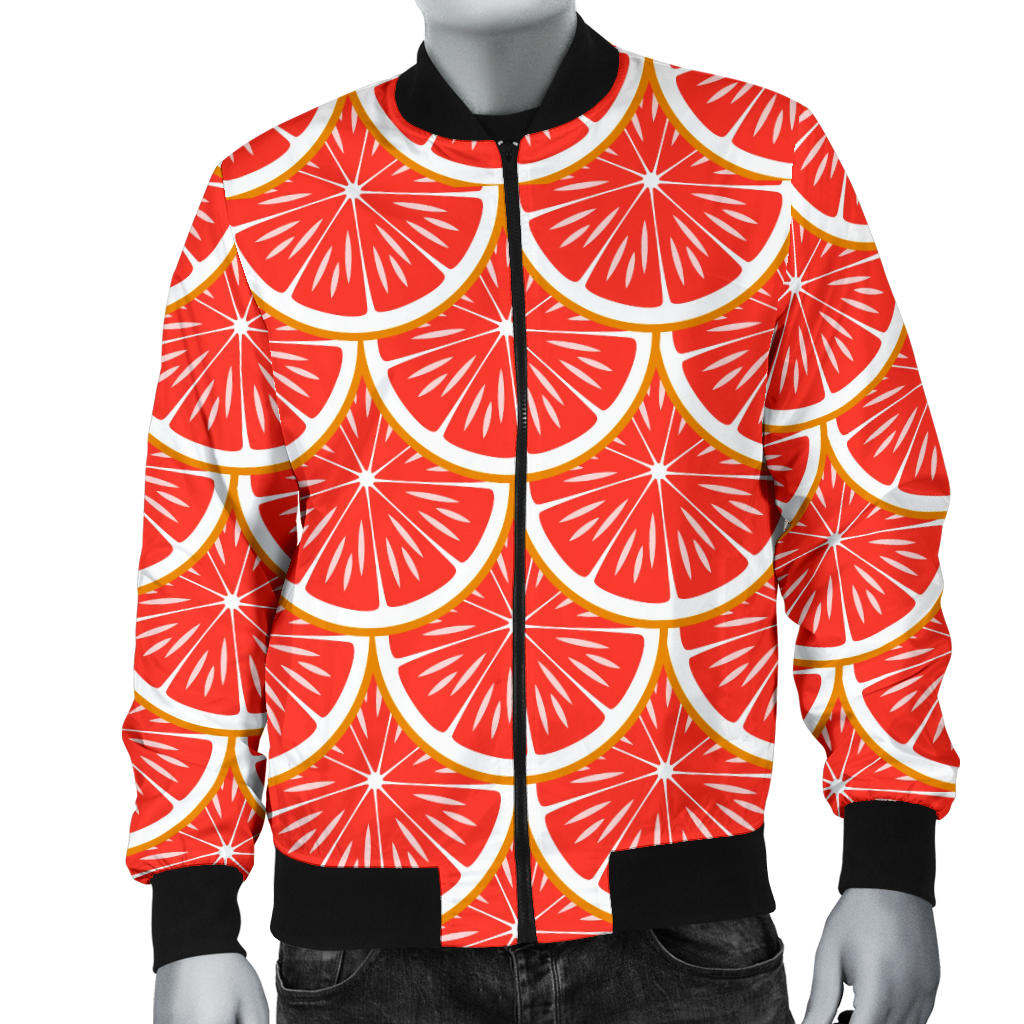 Grapefruit Pattern Print Design GF07 Men Bomber Jacket