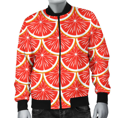 Grapefruit Pattern Print Design GF07 Men Bomber Jacket