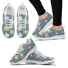 Hibiscus Pattern Print Design HB033 Sneakers White Bottom Shoes