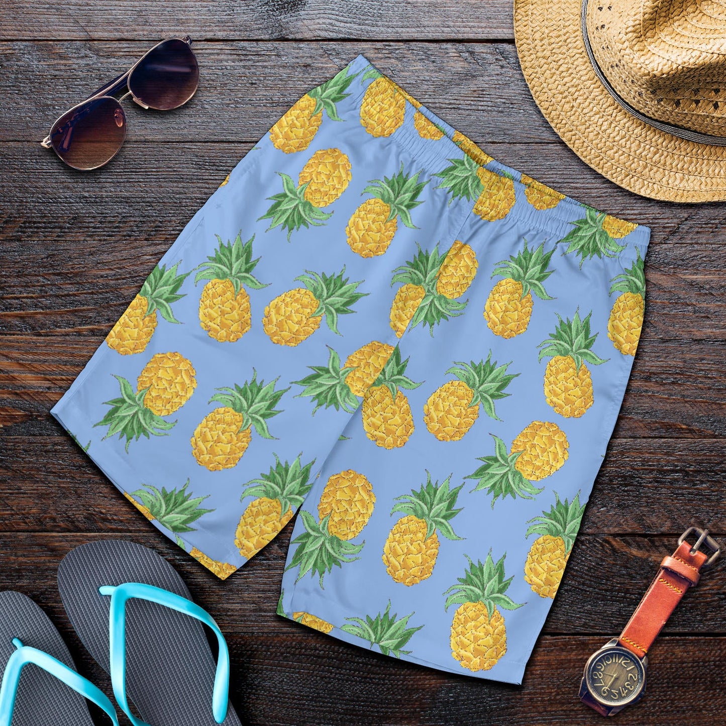 Pineapple Pattern Print Design A04 Mens Shorts
