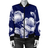 Cherry Blossom Pattern Print Design CB01 Women Bomber Jacket