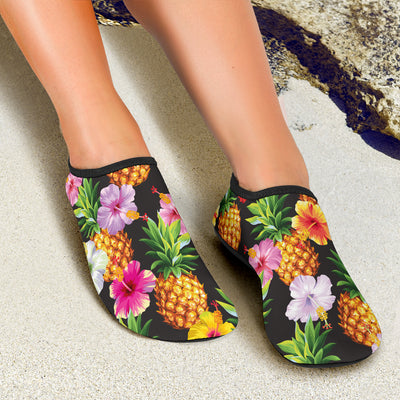 Pineapple Hibiscus Aqua Water Shoes