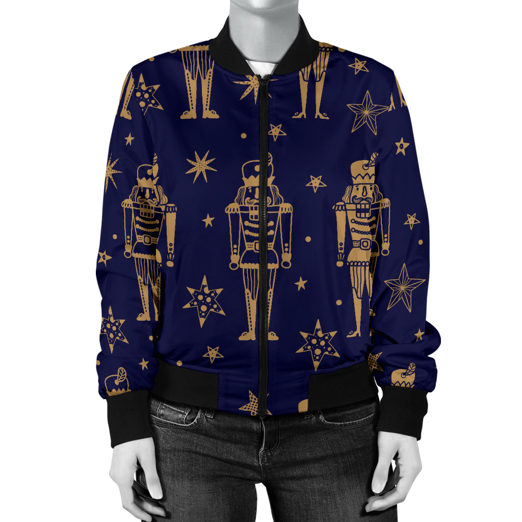 Nutcracker Pattern Print Design A05 Women's Bomber Jacket