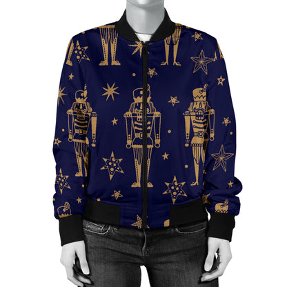 Nutcracker Pattern Print Design A05 Women's Bomber Jacket