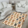 Rabbit Pattern Print Design RB04 Area Rugs