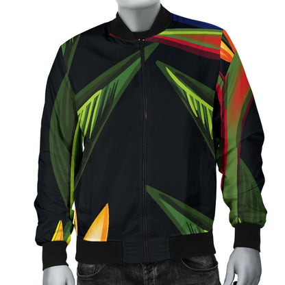 Bird Of Paradise Pattern Print Design BOP012 Men Bomber Jacket