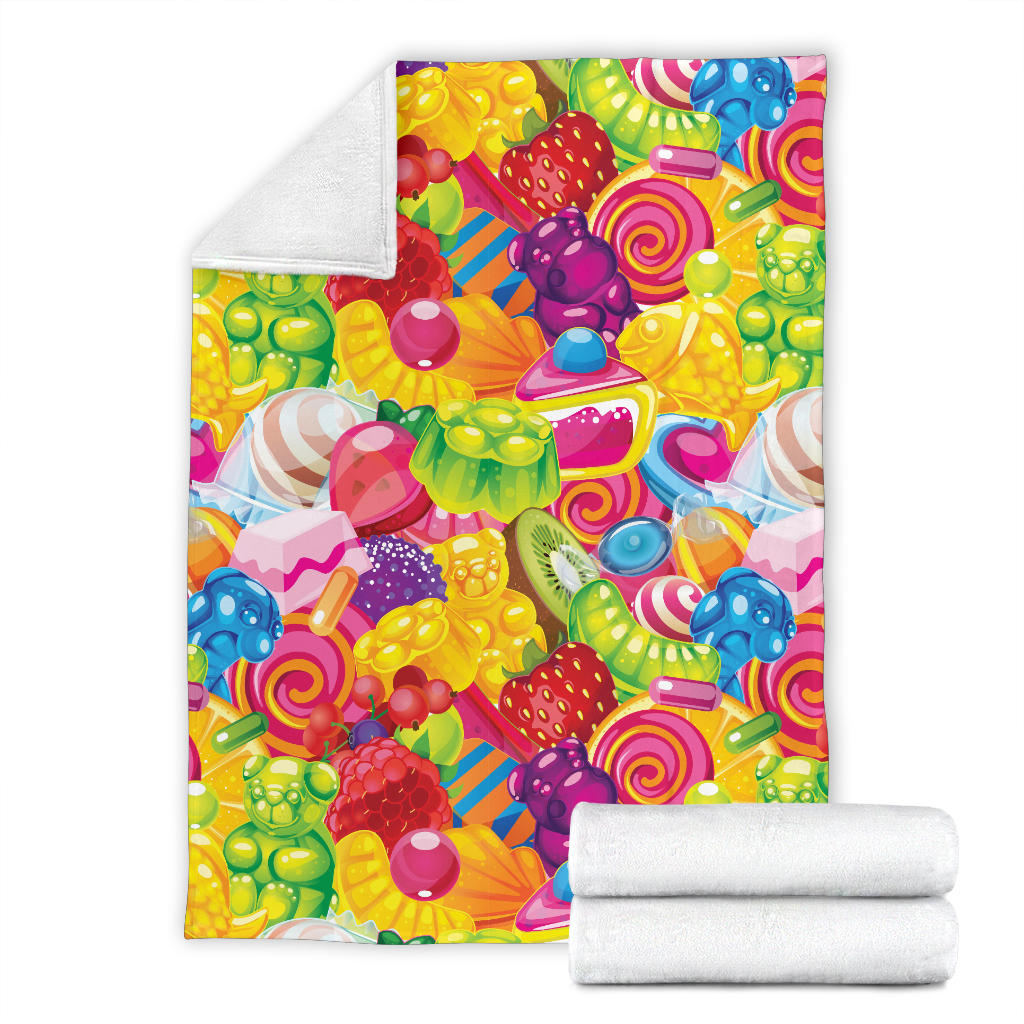 Candy Pattern Print Design CA01 Fleece Blanket