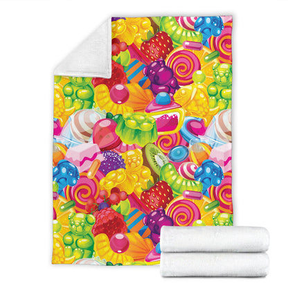 Candy Pattern Print Design CA01 Fleece Blanket