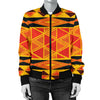 African Pattern Print Design 01 Women's Bomber Jacket