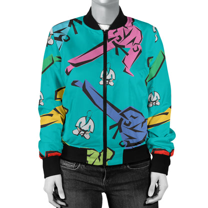Judo Pattern Print Design 01 Women's Bomber Jacket