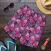 Purple Butterfly Leopard Mens Shorts