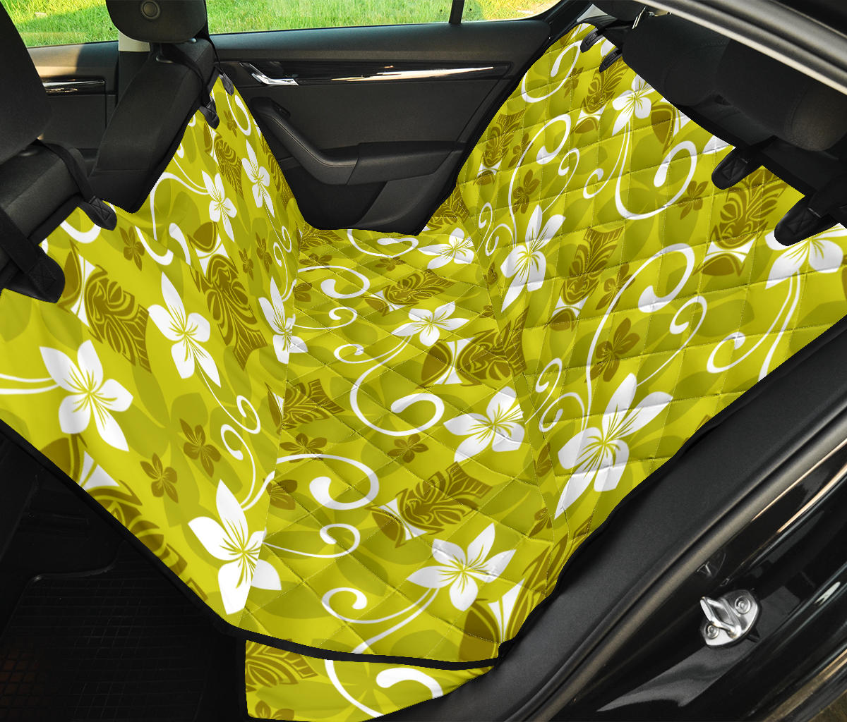 Hawaiian Themed Pattern Print Design H019 Rear Dog  Seat Cover