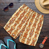 Tiki Orange Vertical Pattern Mens Shorts