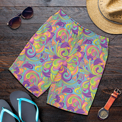 Psychedelic Mushroom Pattern Print Design A05 Mens Shorts
