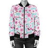 Cherry Blossom Pattern Print Design 01 Women's Bomber Jacket