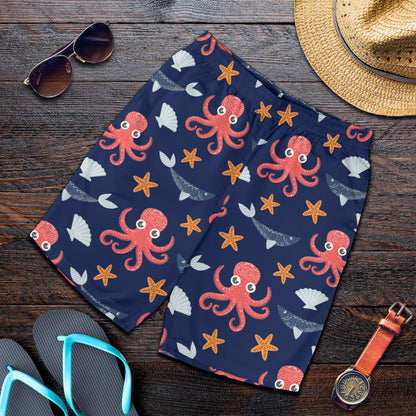 Octopus Pattern Print Design A04 Mens Shorts