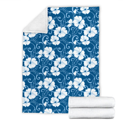 Hibiscus Pattern Print Design HB03 Fleece Blanket