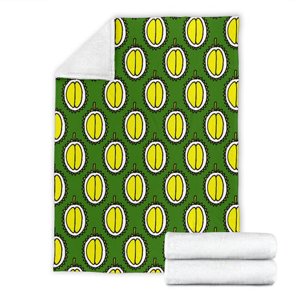 Durian Pattern Print Design DR01 Fleece Blanket