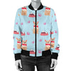 Chihuahua Pattern Print Design 05 Women's Bomber Jacket