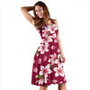 Cherry Blossom Pattern Print Design CB06 Midi Dress