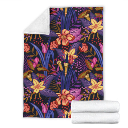 Lily Pattern Print Design LY016 Fleece Blanket