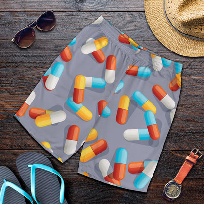 Pill Pattern Print Design A01 Mens Shorts