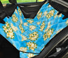 Yellow Plumeria Design Print Pattern Rear Dog  Seat Cover