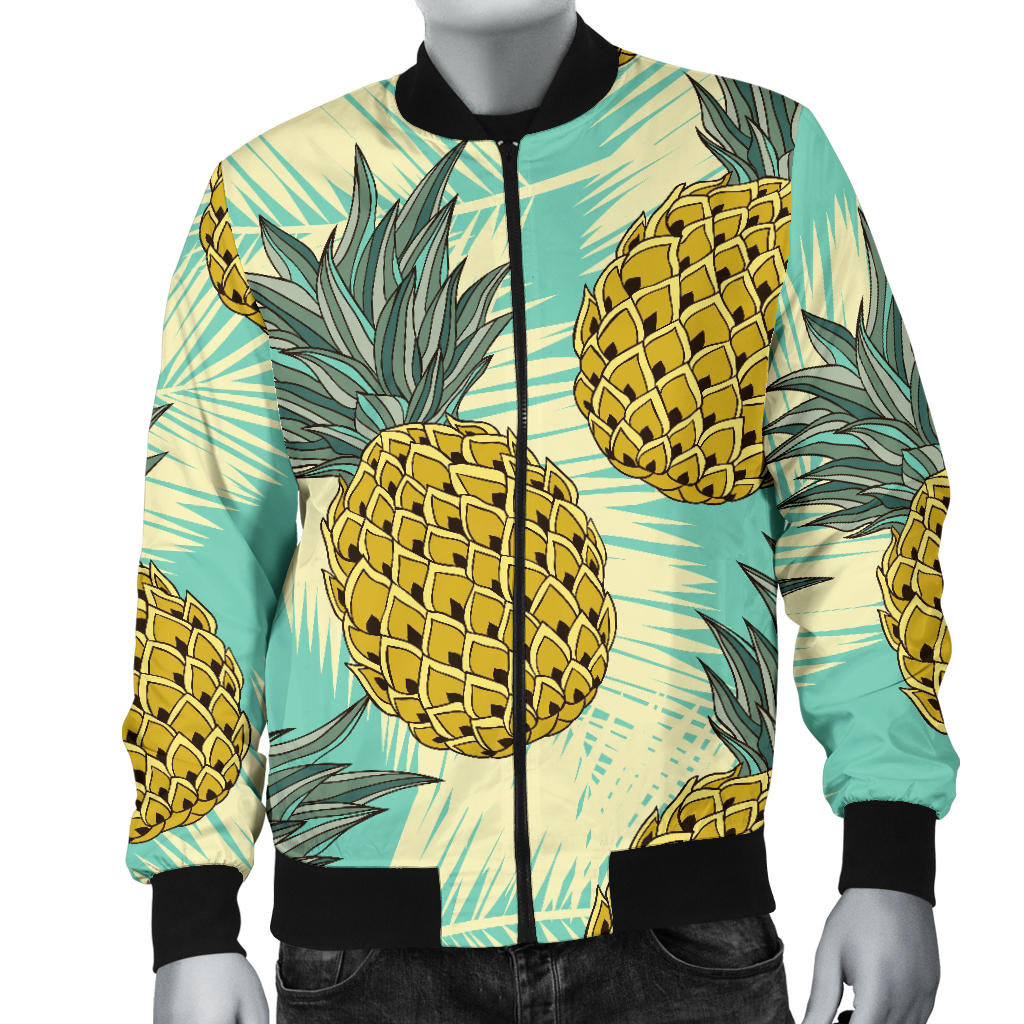 Pineapple Pattern Print Design PP03 Men Bomber Jacket