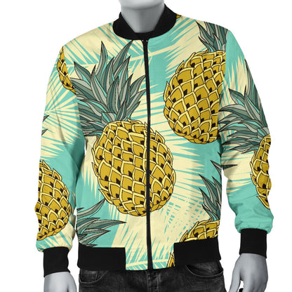 Pineapple Pattern Print Design PP03 Men Bomber Jacket